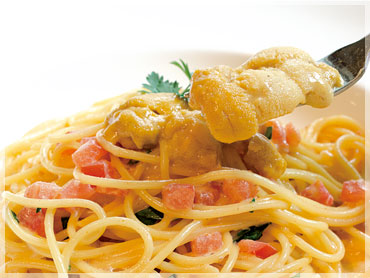 イタリアンディナー パスタ 生うにのクリームソース